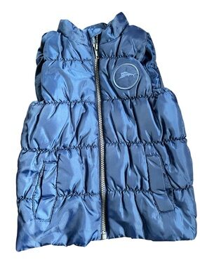 Tommy Bahama Puffer Vest Jacket Size 4T Unisex Navy Blue Full Zip Sleeveless